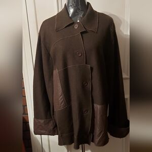 Animale Architectural Asymmetrical Jacket | Statement Front Closure | Wool Blend